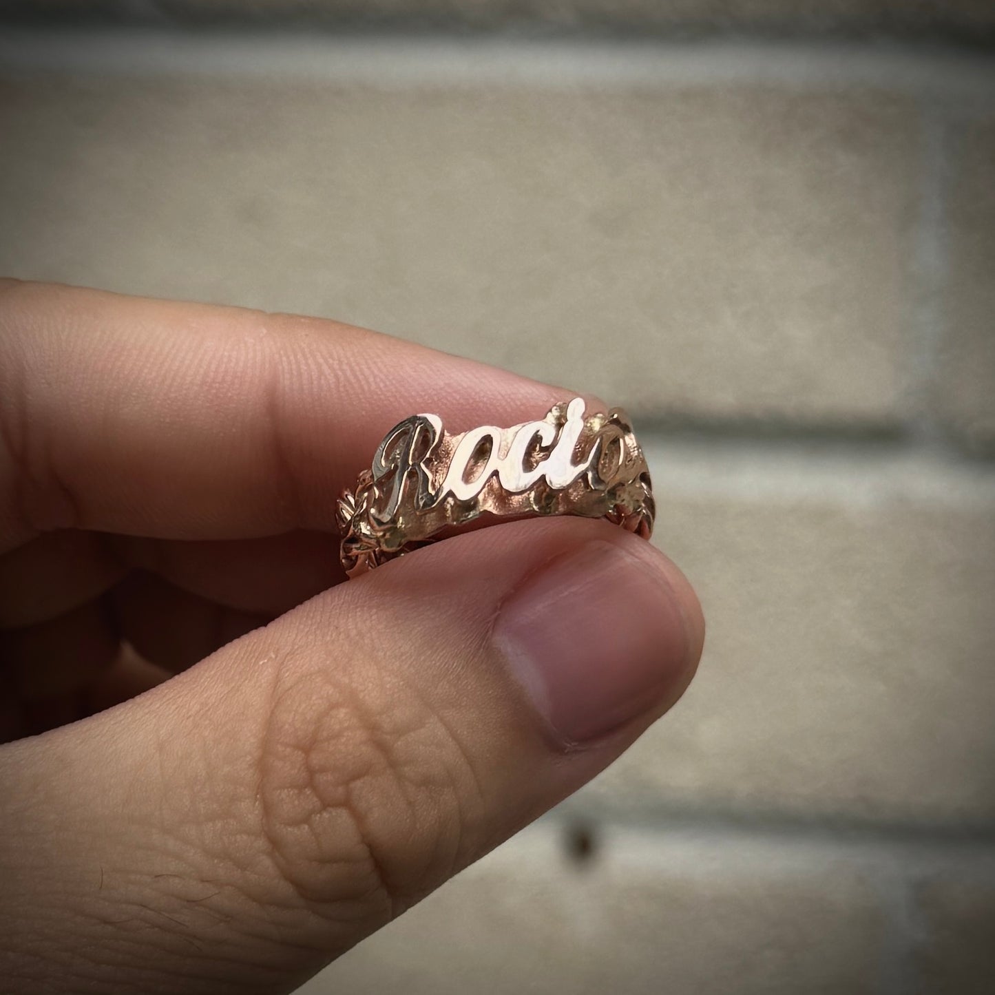 3D Monogram Chino Ring