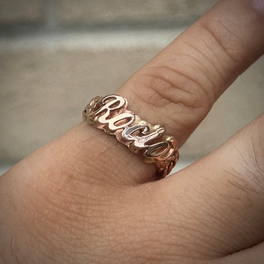 3D Monogram Chino Ring