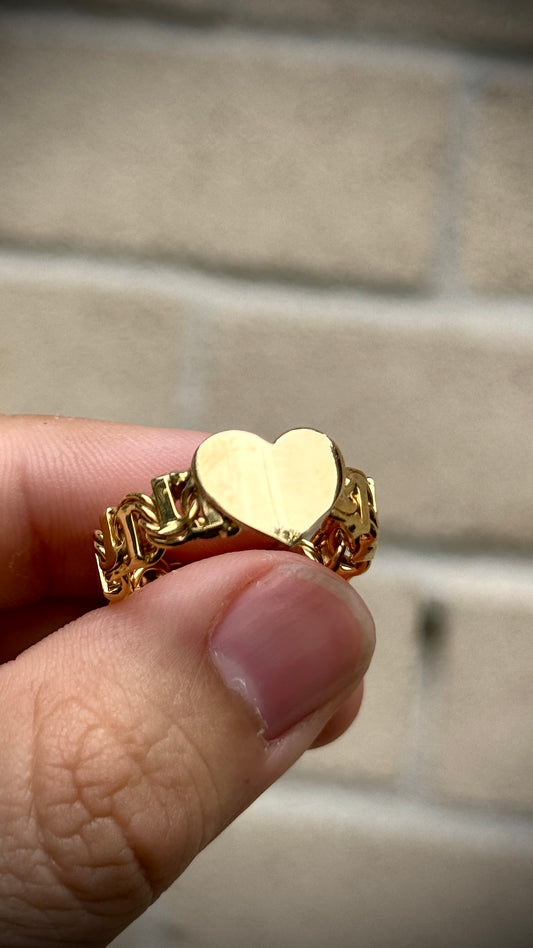 Heart Chino Bar Ring